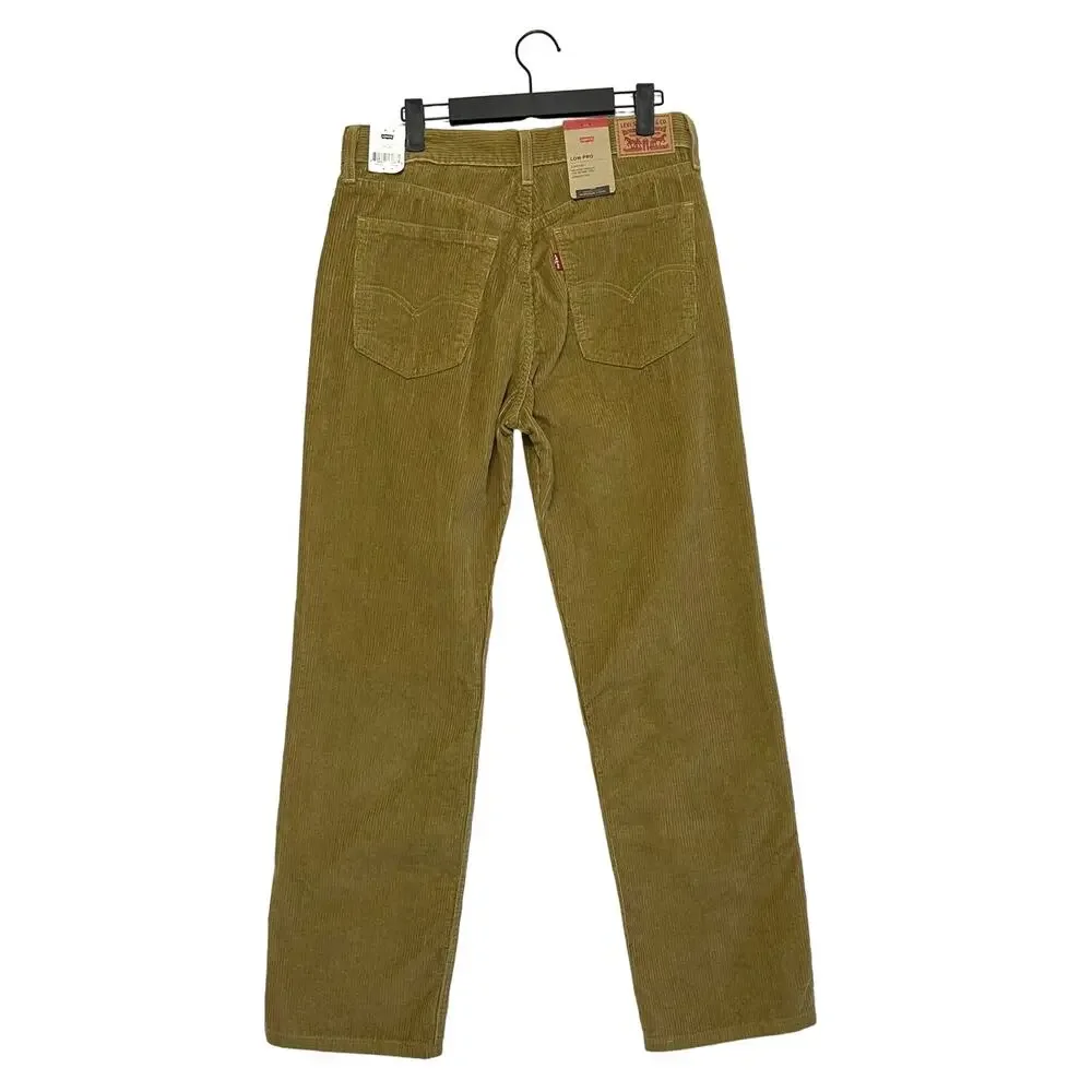 Levi's Low Pro Corduroy Straight Leg Pants NWT Men's Sz 29x30 Green Brown